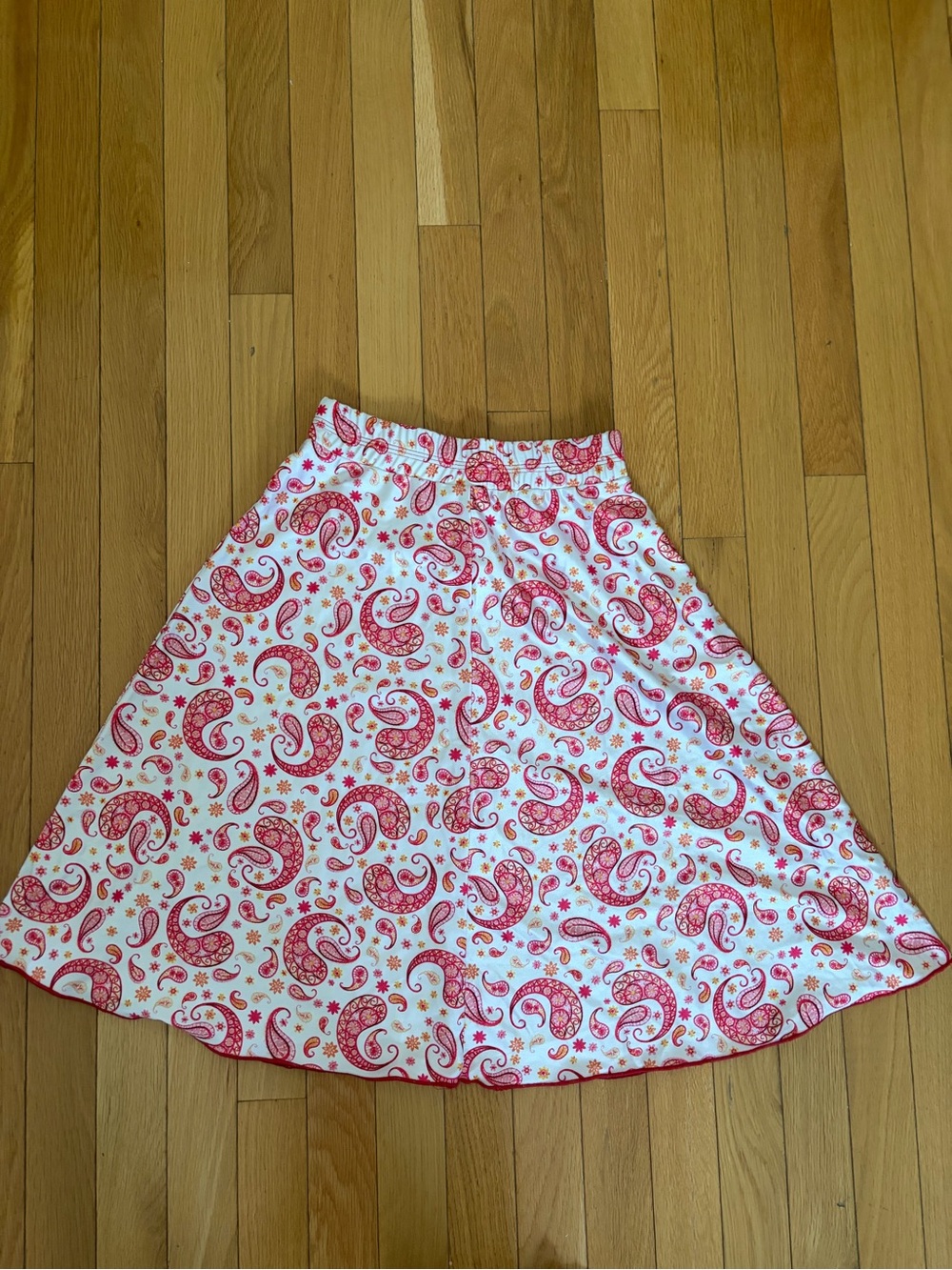 Undercover White swim Skirt with Pink Paisley Print for teen girl
